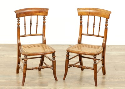 Lot 1197 - A PAIR OF REGENCY CHILDREN'S BERGERE CHAIRS