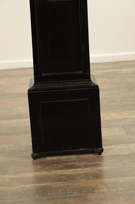 Lot 1255 - A LATE 17TH CENTURY EBONISED 10” EIGHT DAY LONGCASE CLOCK SIGNED NATHANIEL HODGES, LONDINI