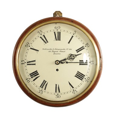 Lot 1651 - GOLDSMITHS & SILVERSMITHS CO. LTD, LONDON. AN EARLY 20TH CENTURY CONVEX DIAL WALL CLOCK