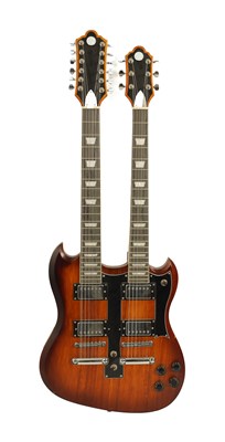 Lot 691 - A TWELVE AND SIX STRING DOUBLE NECK ELECTRIC GUITAR