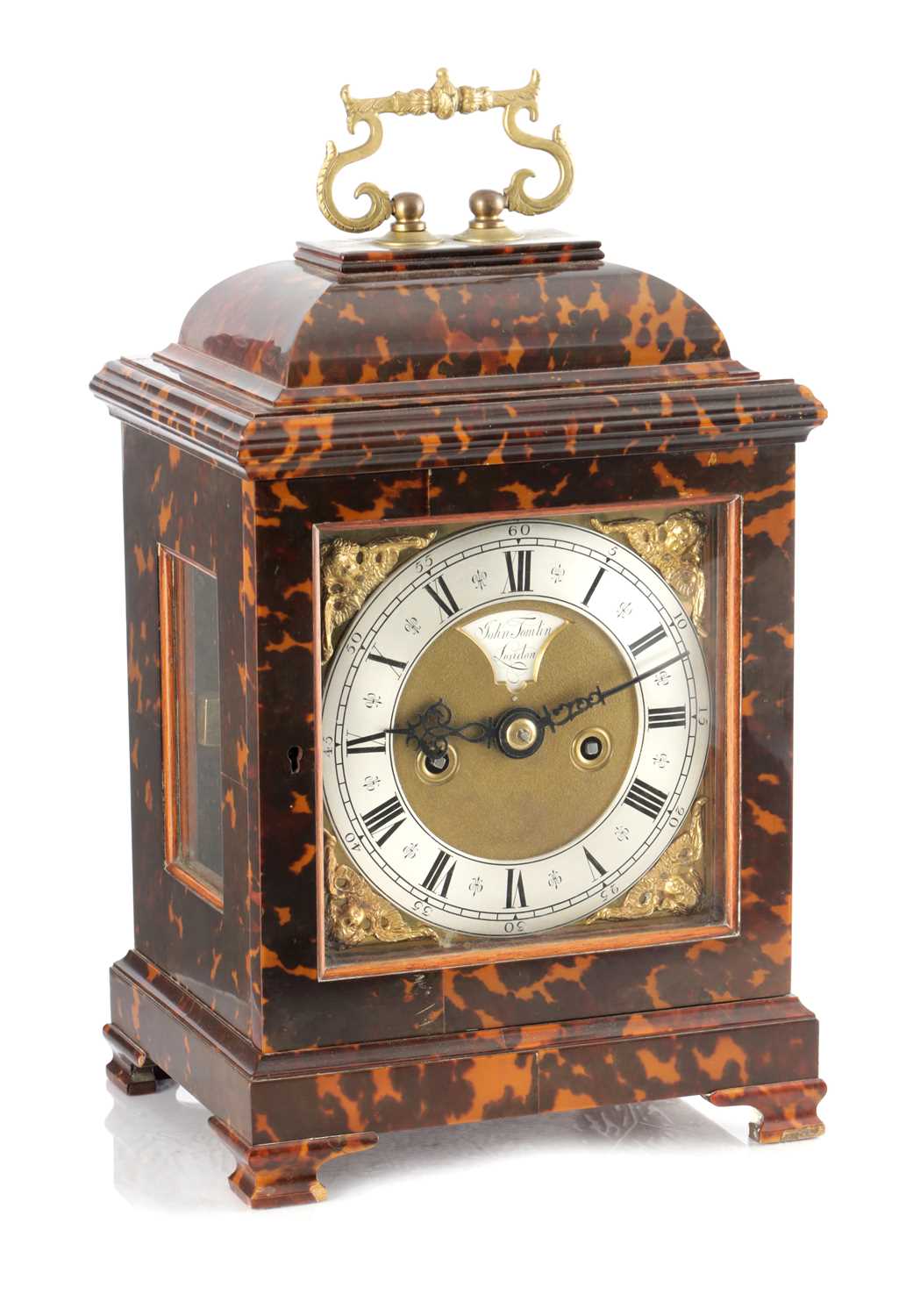 Lot 1543 - JOHN TOMLIN, LONDON. A FINE LATE 19TH CENTURY WILLIAM AND MARY STYLE TORTOISESHELL BRACKET CLOCK