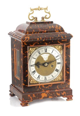 Lot 1543 - JOHN TOMLIN, LONDON. A FINE LATE 19TH CENTURY WILLIAM AND MARY STYLE TORTOISESHELL BRACKET CLOCK