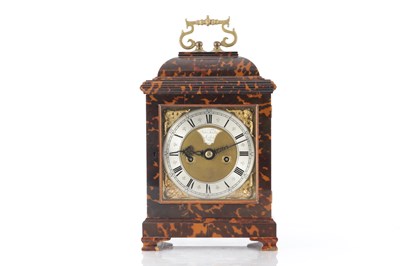 Lot 1543 - JOHN TOMLIN, LONDON. A FINE LATE 19TH CENTURY WILLIAM AND MARY STYLE TORTOISESHELL BRACKET CLOCK