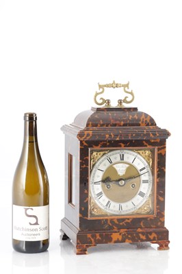 Lot 1543 - JOHN TOMLIN, LONDON. A FINE LATE 19TH CENTURY WILLIAM AND MARY STYLE TORTOISESHELL BRACKET CLOCK