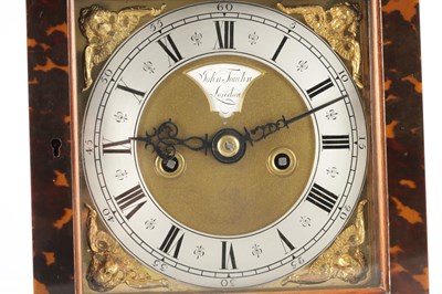 Lot 1543 - JOHN TOMLIN, LONDON. A FINE LATE 19TH CENTURY WILLIAM AND MARY STYLE TORTOISESHELL BRACKET CLOCK