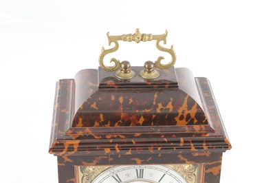 Lot 1543 - JOHN TOMLIN, LONDON. A FINE LATE 19TH CENTURY WILLIAM AND MARY STYLE TORTOISESHELL BRACKET CLOCK
