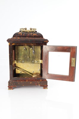 Lot 1543 - JOHN TOMLIN, LONDON. A FINE LATE 19TH CENTURY WILLIAM AND MARY STYLE TORTOISESHELL BRACKET CLOCK