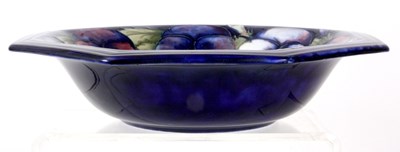 Lot 24 - WILLIAM MOORCROFT, A HEXAGONAL SHAPED BOWL...