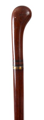 Lot 240 - AN EARLY 19TH CENTURY MAHOGANY SWORD STICK...