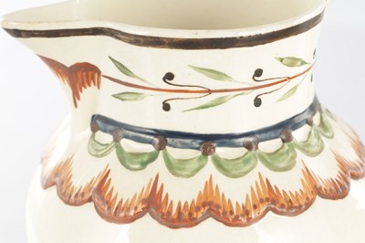 Lot 68 - TWO EARLY 19TH CENTURY LEEDS WARE SPORTING JUGS