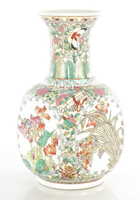 Lot 469 - A CHINESE QING DYNASTY FAMILLE ROSE VASE