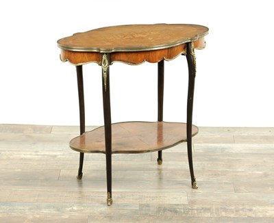 Lot 1691 - A 19TH CENTURY FRENCH MARQUETRY AND ROSEWOOD OCCASIONAL TABLE