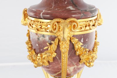 Lot 759 - A PAIR OF 19TH CENTURY FRENCH MARBLE AND ORMOLU CANDELABRA