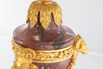 Lot 759 - A PAIR OF 19TH CENTURY FRENCH MARBLE AND ORMOLU CANDELABRA