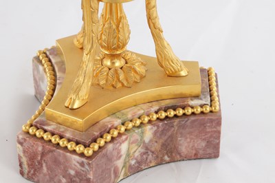 Lot 759 - A PAIR OF 19TH CENTURY FRENCH MARBLE AND ORMOLU CANDELABRA
