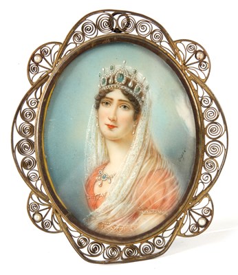 Lot 251 - AN EARLY 19th CENTURY MINIATURE ON IVORY OF...