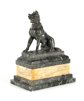 Lot 866 - A 19TH CENTURY GRAND TOUR SERPENTINE AND SIENNA MARBLE SCULPTURE