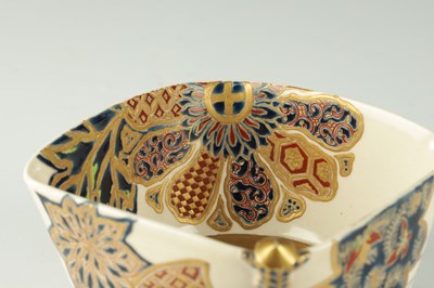 Lot 551 - A JAPANESE MEIJI PERIOD SATSUMA SQUARE SHAPED BOWL