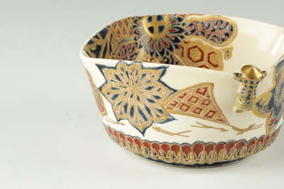 Lot 551 - A JAPANESE MEIJI PERIOD SATSUMA SQUARE SHAPED BOWL