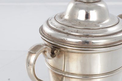 Lot 133 - A 1920'S SILVER LIDDED TROPHY