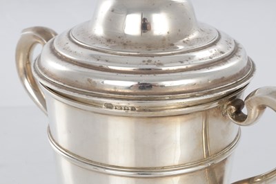 Lot 133 - A 1920'S SILVER LIDDED TROPHY