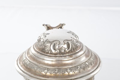 Lot 173 - A PAIR OF LARGE 19TH CENTURY MARTIN HALL & CO SILVER PLATED TANKARD JUGS