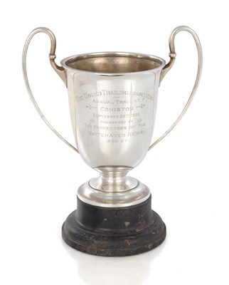 Lot 153 - A 1920'S SILVER TROPHY ON STAND