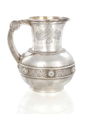 Lot 207 - A VICTORIAN SILVER WATER JUG OF EASTERN DESIGN