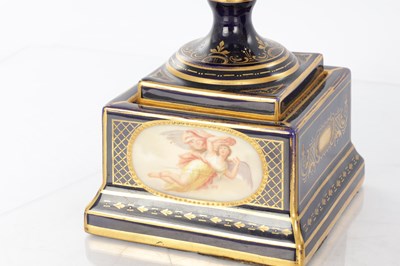Lot 88 - A PAIR OF 19TH CENTURY VIENNA PORCELAIN VASE AND COVERS