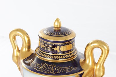 Lot 88 - A PAIR OF 19TH CENTURY VIENNA PORCELAIN VASE AND COVERS
