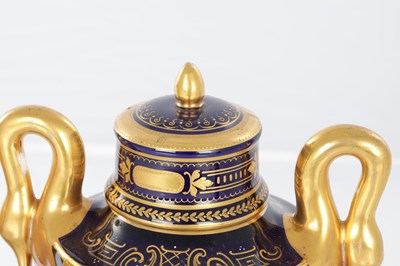 Lot 88 - A PAIR OF 19TH CENTURY VIENNA PORCELAIN VASE AND COVERS