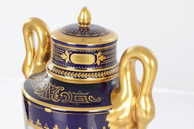Lot 88 - A PAIR OF 19TH CENTURY VIENNA PORCELAIN VASE AND COVERS