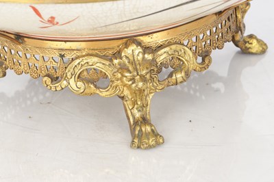 Lot 545 - A JAPANESE MEIJI PERIOD SHOUNDO CHARGER WITH EUROPEAN ORMOLU MOUNTS