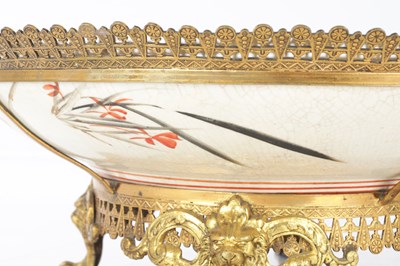 Lot 545 - A JAPANESE MEIJI PERIOD SHOUNDO CHARGER WITH EUROPEAN ORMOLU MOUNTS