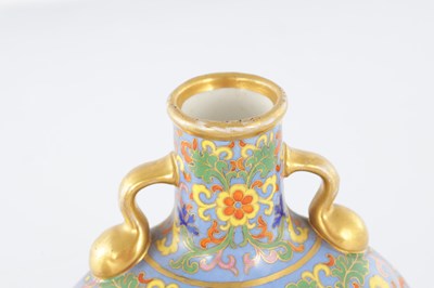 Lot 70 - A PAIR OF LATE 19TH CENTURY ENGLISH COALPORT CERAMIC MOON FLASKS