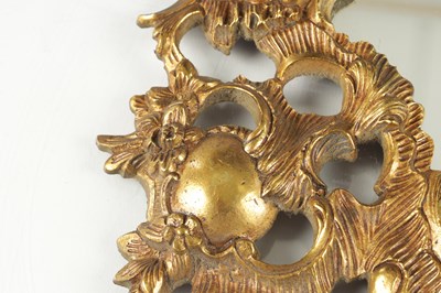 Lot 1500 - A 19TH CENTURY FRENCH ORMOLU ROCOCO STYLE HANGING MIRROR
