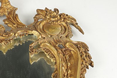 Lot 1500 - A 19TH CENTURY FRENCH ORMOLU ROCOCO STYLE HANGING MIRROR