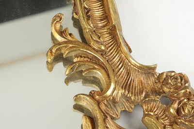 Lot 1500 - A 19TH CENTURY FRENCH ORMOLU ROCOCO STYLE HANGING MIRROR