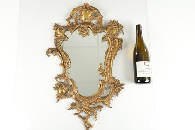 Lot 1500 - A 19TH CENTURY FRENCH ORMOLU ROCOCO STYLE HANGING MIRROR