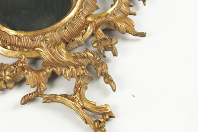 Lot 1500 - A 19TH CENTURY FRENCH ORMOLU ROCOCO STYLE HANGING MIRROR
