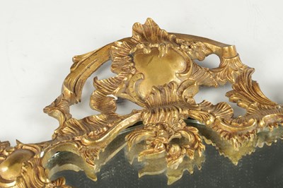 Lot 1500 - A 19TH CENTURY FRENCH ORMOLU ROCOCO STYLE HANGING MIRROR