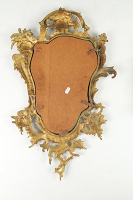 Lot 1500 - A 19TH CENTURY FRENCH ORMOLU ROCOCO STYLE HANGING MIRROR