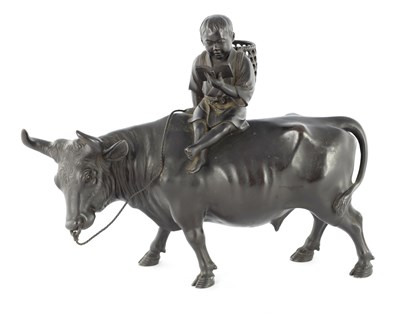 Lot 517 - A JAPANESE TOKYO SCHOOL MEIJI PERIOD BRONZE SCULPTURE