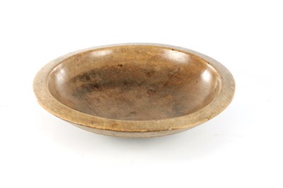 Lot 973 - A 19TH CENTURY TURNED SYCAMORE DAIRY BOWL