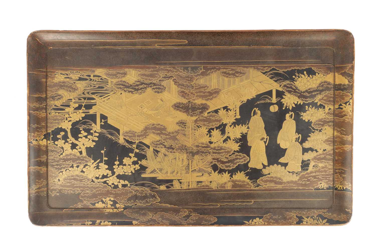 Lot 531 - A 19TH CENTURY CHINESE LACQUERED TRAY