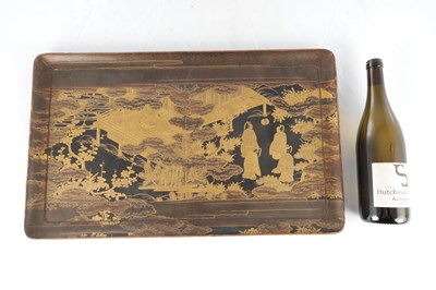 Lot 531 - A 19TH CENTURY CHINESE LACQUERED TRAY