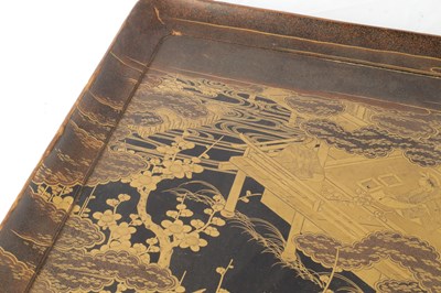 Lot 531 - A 19TH CENTURY CHINESE LACQUERED TRAY