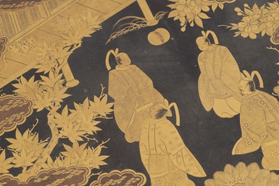 Lot 531 - A 19TH CENTURY CHINESE LACQUERED TRAY
