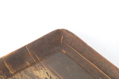 Lot 531 - A 19TH CENTURY CHINESE LACQUERED TRAY