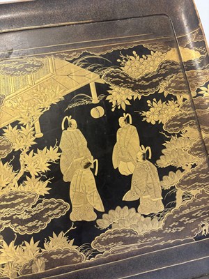 Lot 531 - A 19TH CENTURY CHINESE LACQUERED TRAY